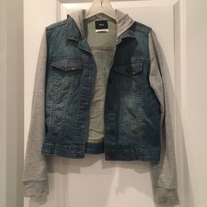 BDG denim sweatshirt hooded jacket